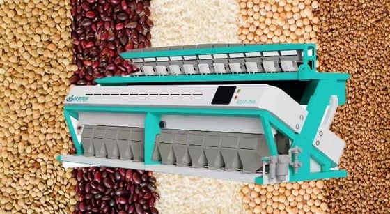 High Output Intelligent Rice Beans Color Sorter Machine 11.0 - 19.0 T/H