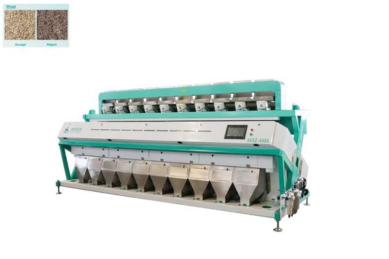 High Accuracy Wheat Corn Sorting Machine 10 Chutes 6kwh For Rice Processing