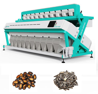 High Capacity Sunflower Seeds Sorting Machine 10 Chutes 640 Channels